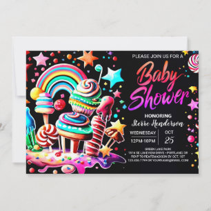 Candy Oasis Editable Baby Shower Invitation