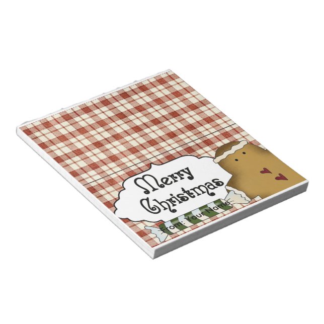 Candy or Holiday Treats Bag Topper Notepad (Angled)