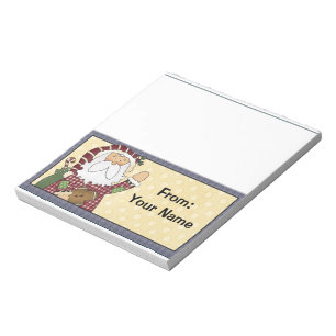 Candy or Holiday Treats Bag Topper Notepad
