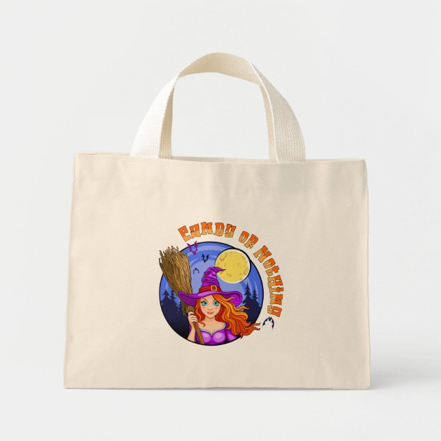 Candy or Nothing Mini Tote Bag (Front)