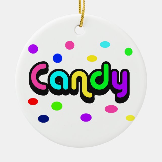 Candy-ornament Ceramic Tree Decoration (Front)