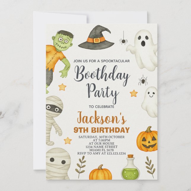 Candy Party Kids Halloween Birthday Invitation (Front)