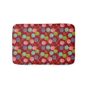 Candy pattern Lollies pattern lollipop 10 Bath Mat
