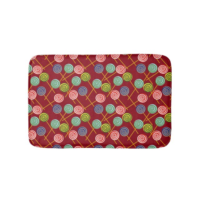 Candy pattern | Lollies pattern | lollipop 10 Bath Mat (Front)