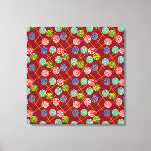 Candy pattern Lollies pattern lollipop 10 Canvas Print