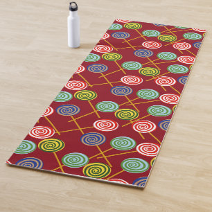 Candy pattern Lollies pattern lollipop 10 Yoga Mat