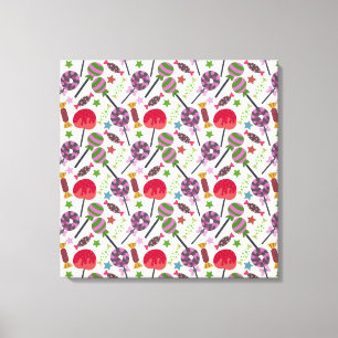Candy pattern   Lollies pattern   lollipop 11 Canvas Print