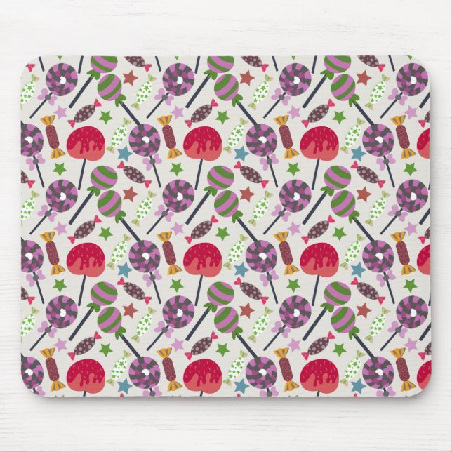 Candy pattern | Lollies pattern | lollipop 11 Mouse Mat (Front)
