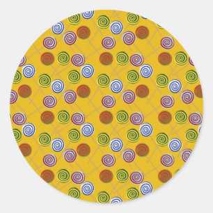Candy pattern   Lollies pattern   lollipop 15 Classic Round Sticker