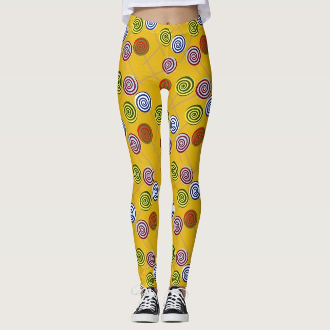Candy pattern | Lollies pattern | lollipop 15 Leggings (Front)
