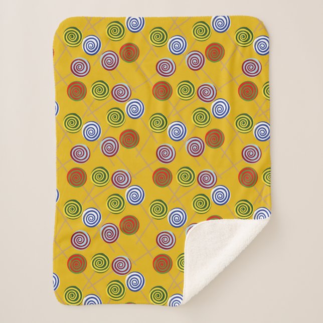 Candy pattern | Lollies pattern | lollipop 15 Sherpa Blanket (Front)
