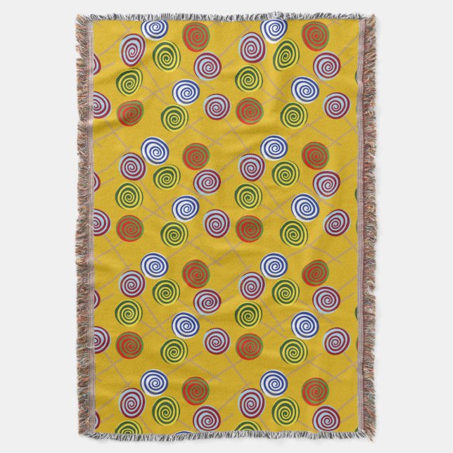 Candy pattern | Lollies pattern | lollipop 15 Throw Blanket (Front Vertical)