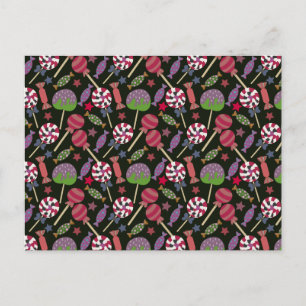 Candy pattern Lollies pattern lollipop 16 Postcard