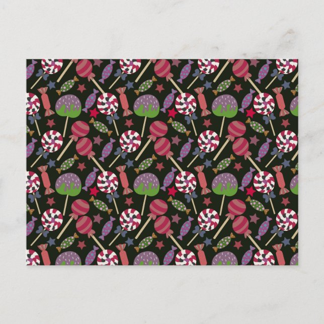 Candy pattern | Lollies pattern | lollipop 16 Postcard (Front)