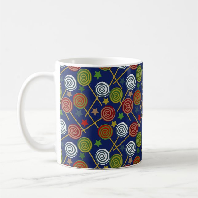 Candy pattern | Lollies pattern | lollipop 17 Coffee Mug (Left)