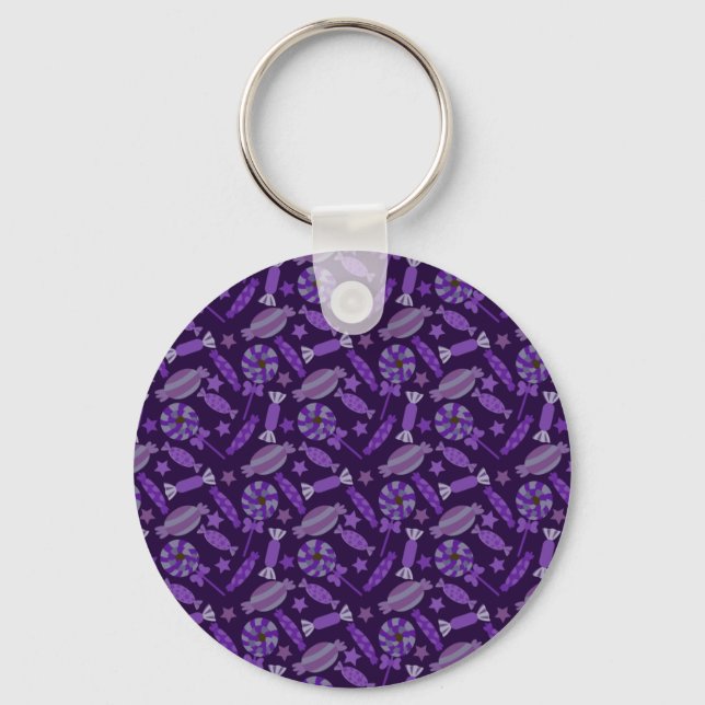 Candy pattern | Lollies pattern | lollipop 20 Key Ring (Front)