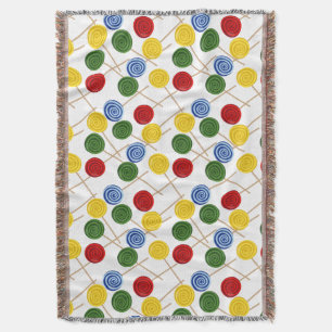 Candy pattern   Lollies pattern   lollipop 21 Throw Blanket