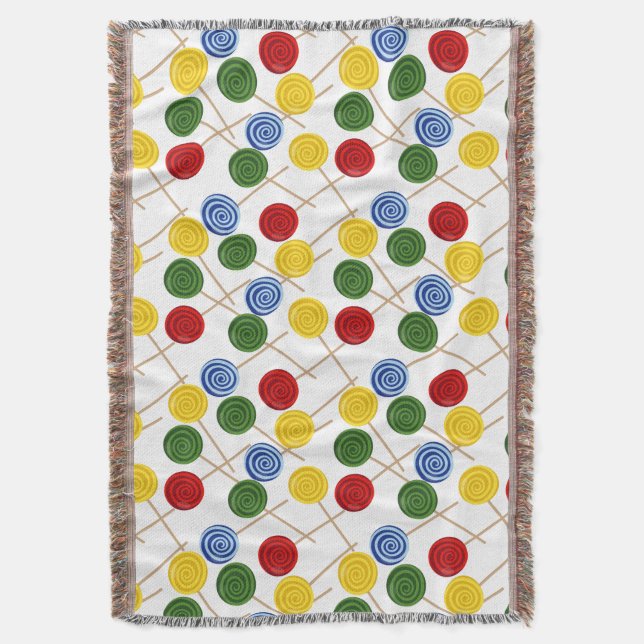 Candy pattern | Lollies pattern | lollipop 21 Throw Blanket (Front Vertical)