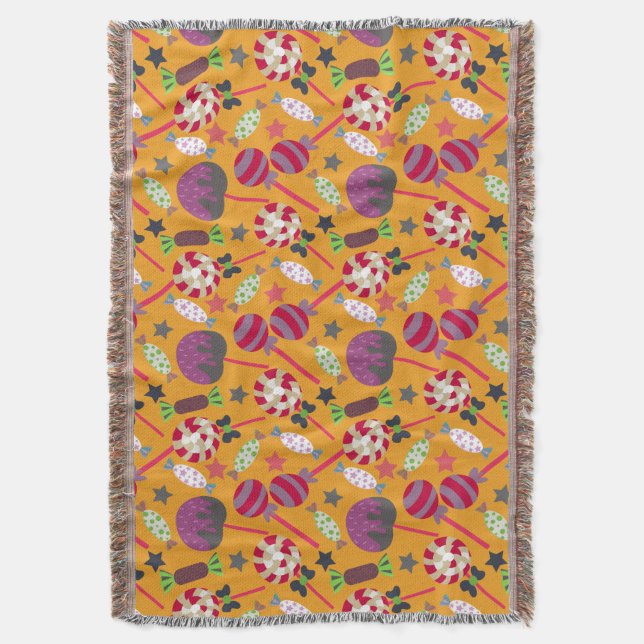 Candy pattern | Lollies pattern | lollipop 23 Throw Blanket (Front Vertical)