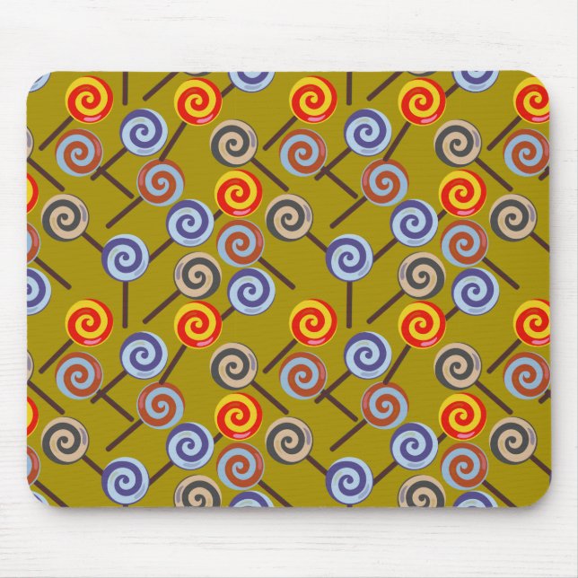 Candy pattern | Lollies pattern | lollipop 26 Mouse Mat (Front)
