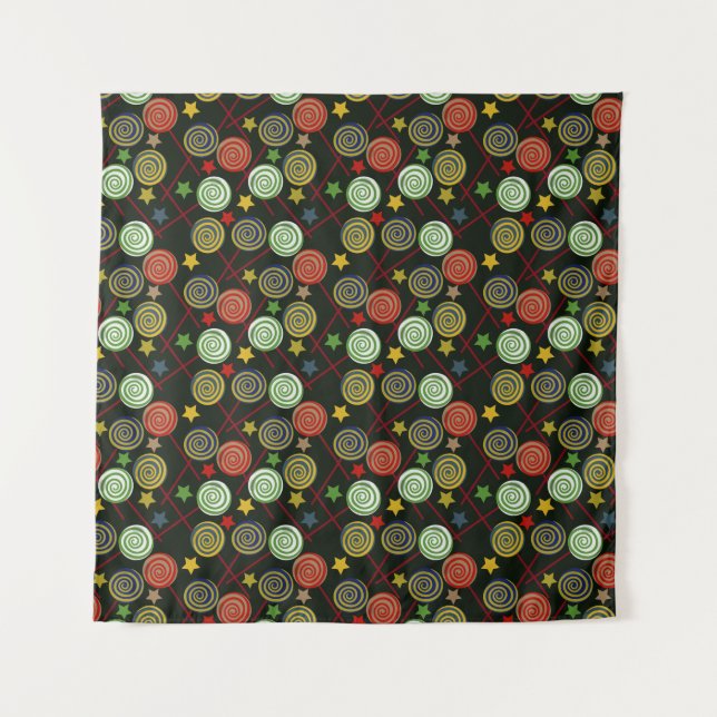 Candy pattern | Lollies pattern | lollipop 28 Tapestry (Front)