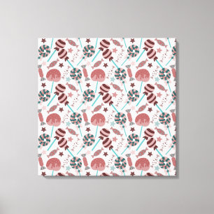 Candy pattern   Lollies pattern   lollipop 29 Canvas Print