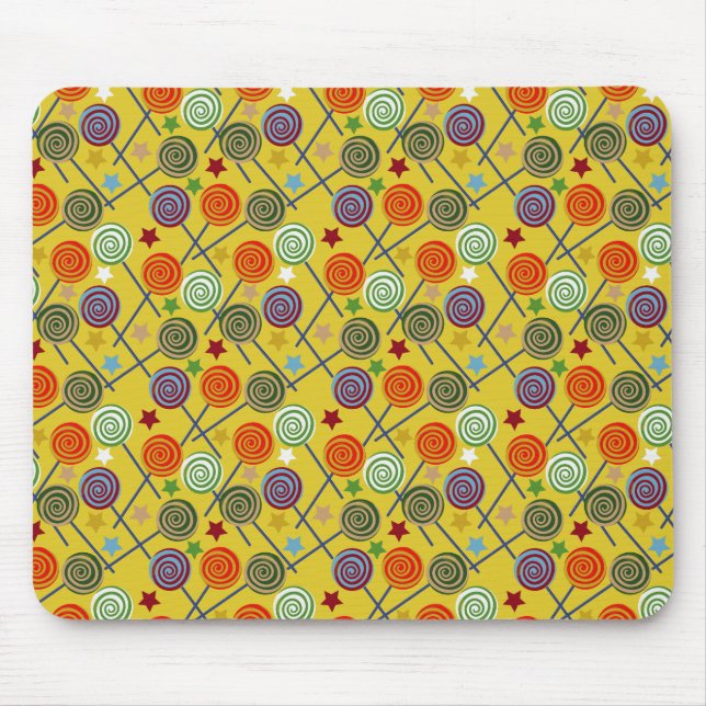 Candy pattern | Lollies pattern | lollipop 30 Mouse Mat (Front)