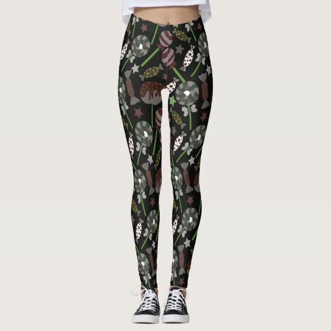 Candy pattern | Lollies pattern | lollipop 31 Leggings (Front)