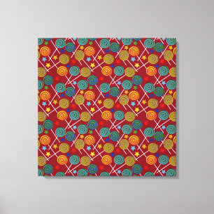 Candy pattern Lollies pattern lollipop 32 Canvas Print