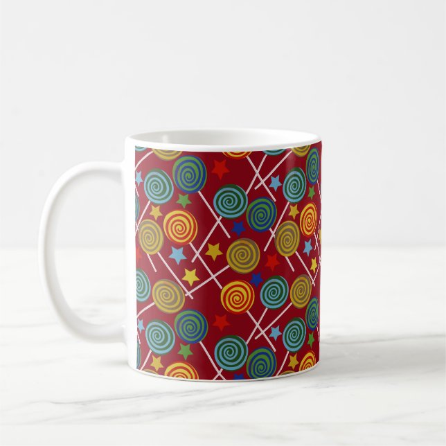 Candy pattern | Lollies pattern | lollipop 32 Coffee Mug (Left)