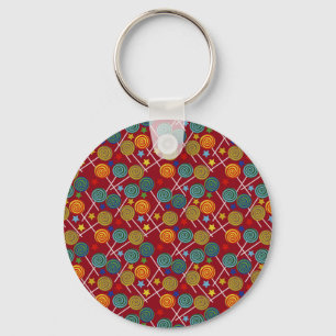 Candy pattern   Lollies pattern   lollipop 32 Key Ring