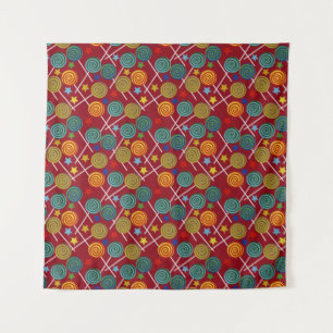 Candy pattern   Lollies pattern   lollipop 32 Tapestry