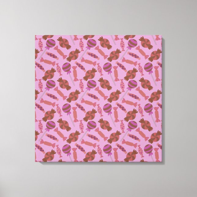 Candy pattern | Lollies pattern | lollipop 34 Canvas Print (Front)