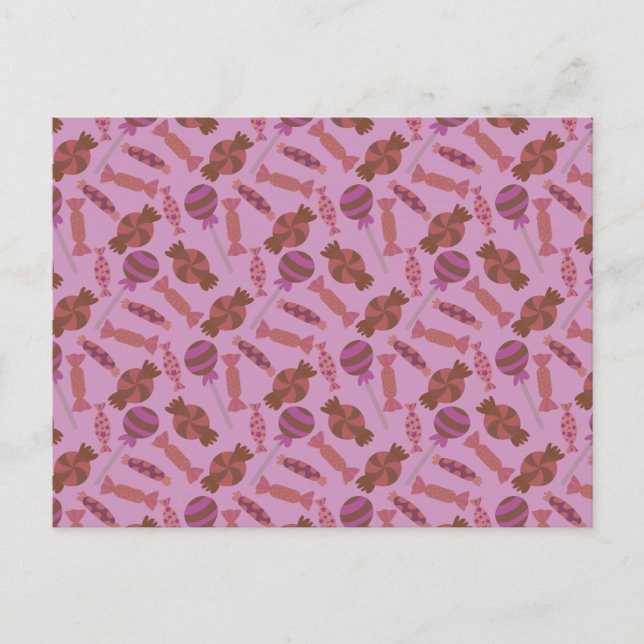 Candy pattern | Lollies pattern | lollipop 34 Postcard (Front)