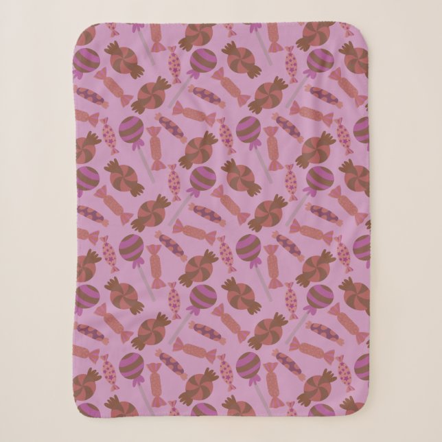 Candy pattern | Lollies pattern | lollipop 34 Sherpa Blanket (Front)