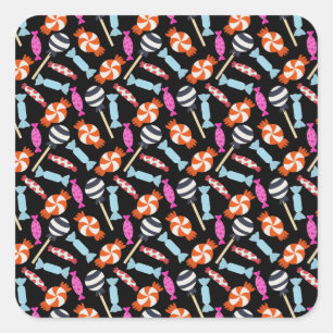 Candy pattern Lollies pattern lollipop 37 Square Sticker