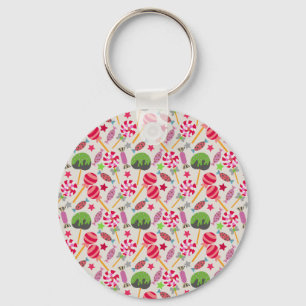 Candy pattern   Lollies pattern   lollipop 38 Key Ring