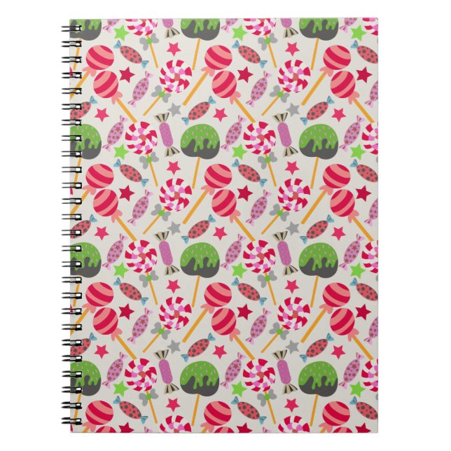 Candy pattern | Lollies pattern | lollipop 38 Notebook (Front)