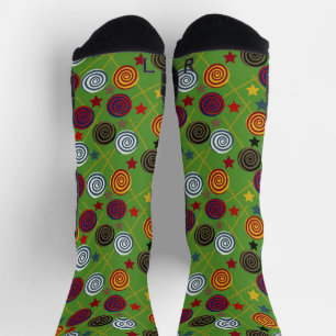 Candy pattern   Lollies pattern   lollipop 39 Post Socks