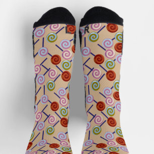 Candy pattern   Lollies pattern   lollipop 41 Canv Socks
