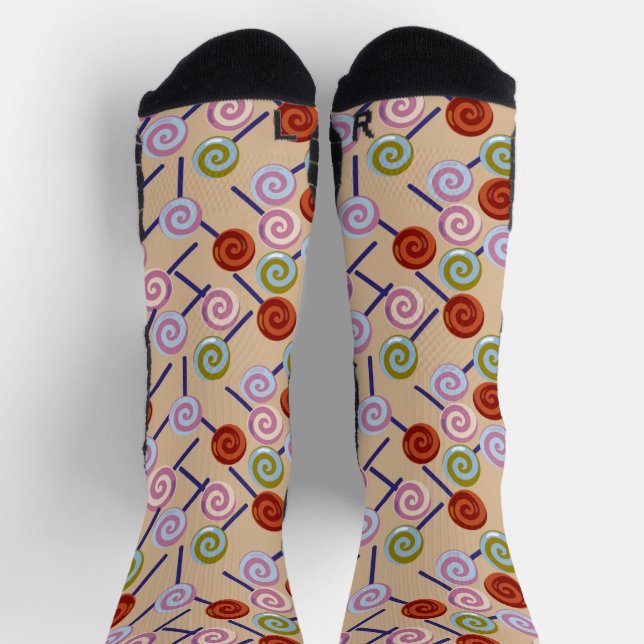Candy pattern | Lollies pattern | lollipop 41 Canv Socks (Top)