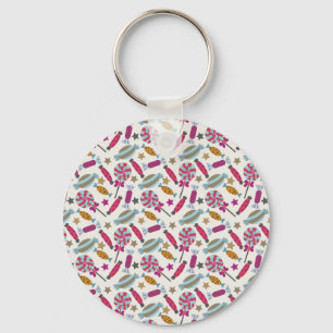 Candy pattern Lollies pattern lollipop 45 Key Ring