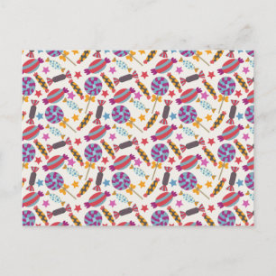Candy pattern Lollies pattern lollipop 46 Postcard