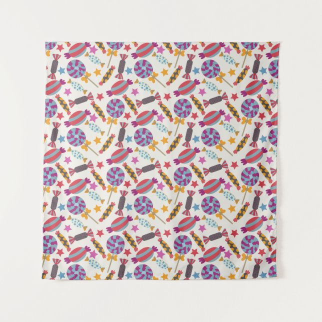 Candy pattern | Lollies pattern | lollipop 46 Tapestry (Front)