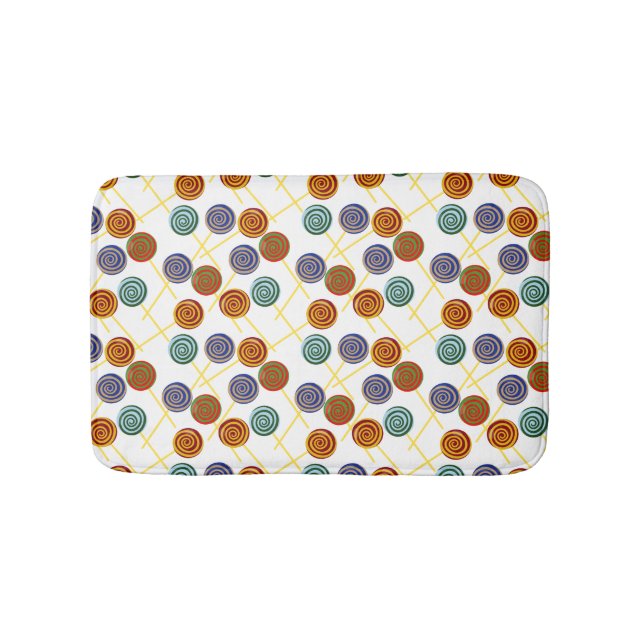 Candy pattern | Lollies pattern | lollipop 47 Bath Mat (Front)
