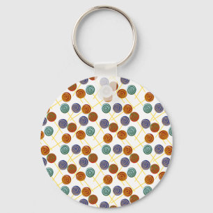 Candy pattern Lollies pattern lollipop 47 Key Ring