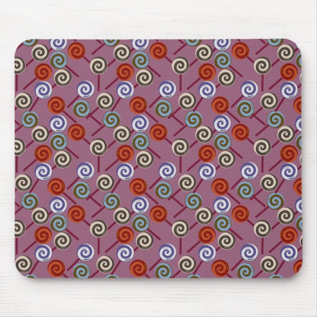 Candy pattern | Lollies pattern | lollipop 49 Mouse Mat (Front)