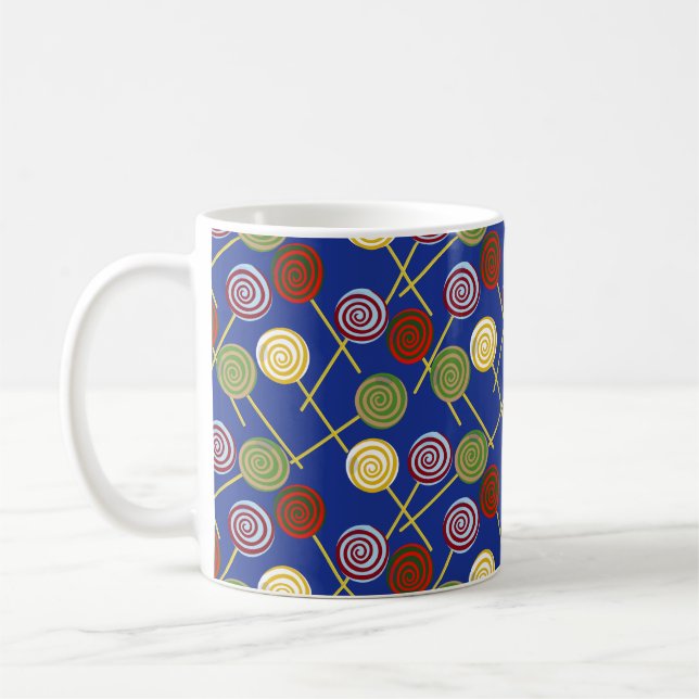 Candy pattern | Lollies pattern | lollipop 4 Coffee Mug (Left)