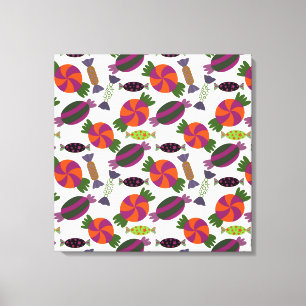 Candy pattern   Lollies pattern   lollipop 51 Canvas Print