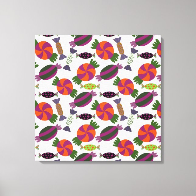 Candy pattern | Lollies pattern | lollipop 51 Canvas Print (Front)